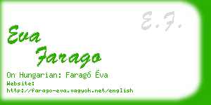 eva farago business card